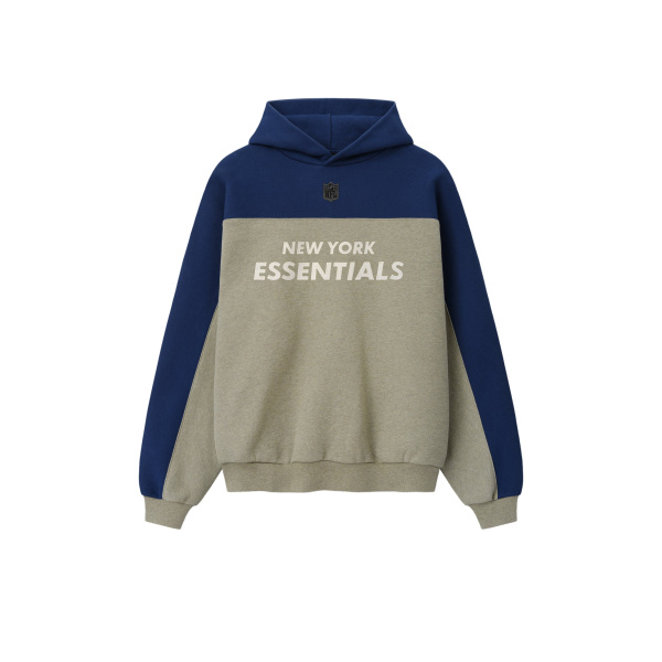 Fear of God Essentials Giants 90s Relaxed Hoodie in Seal Heather | Coveti