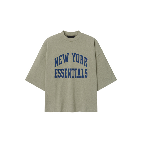 Fear of God Essentials Giants Merch Tee in Seal Heather | Coveti