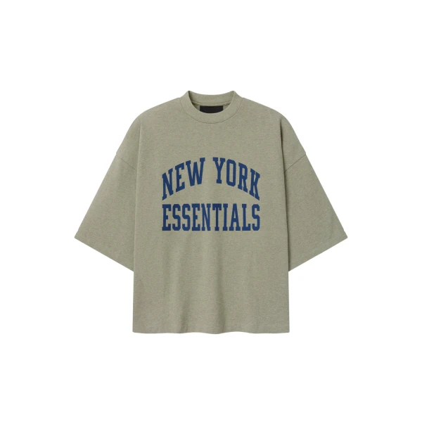 Fear of God Essentials Giants Merch Tee in Seal Heather | Coveti