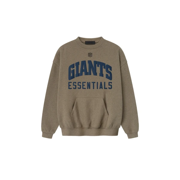 Fear of God Essentials Giants Sport Crewneck in Homestead Heather | Coveti