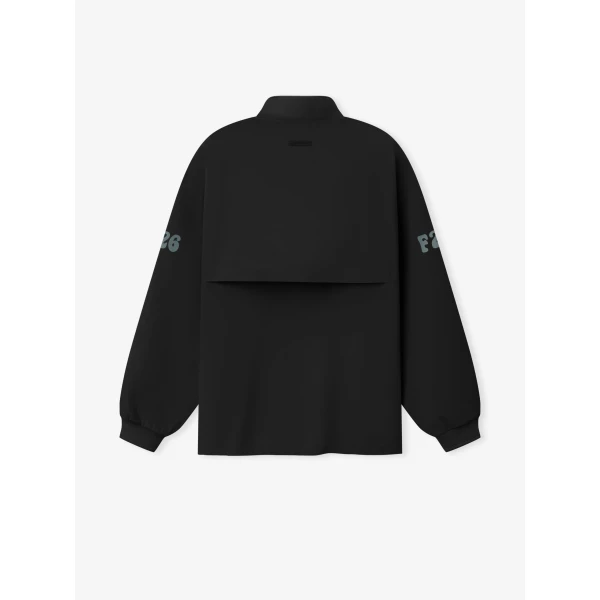 Fear of God Essentials Half Zip Track Jacket in Vintage Black | Men Jackets | Coveti