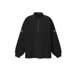 Fear of God Essentials Half Zip Track Jacket in Vintage Black | Coveti