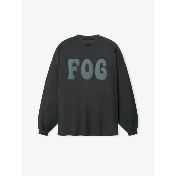 Fear of God Essentials Heavy Jersey Merch Long Sleeve Tee in Washed Iron Grey | T-shirts & vests | Coveti