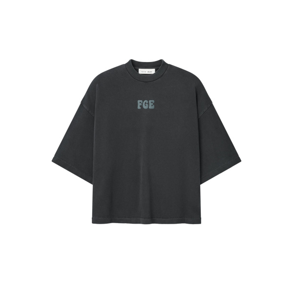 Fear of God Essentials Heavy Jersey Merch Tee Boxy Fit in Washed Iron Grey | Coveti