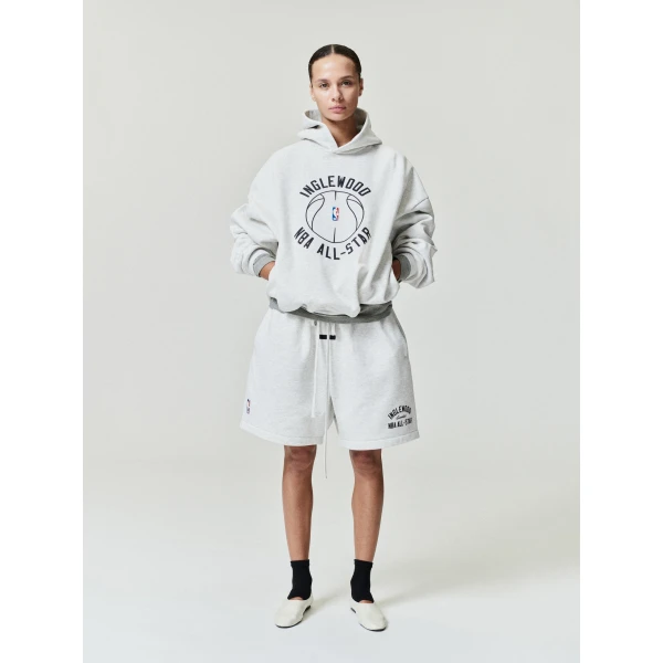 Fear of God Essentials Inglewood x All Star Weekend 2026 90s Hoodie in Oatmeal Heather | Sweatshirts | Coveti