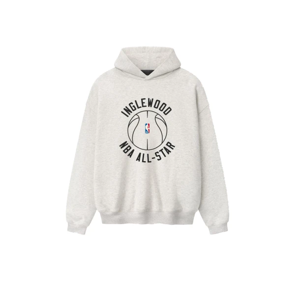 Fear of God Essentials Inglewood x All Star Weekend 2026 90s Hoodie in Oatmeal Heather | Coveti