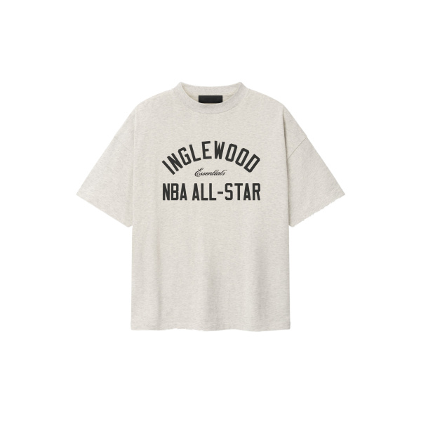 Fear of God Essentials Inglewood x All Star Weekend 2026 90s Tee in Oatmeal Heather | Coveti