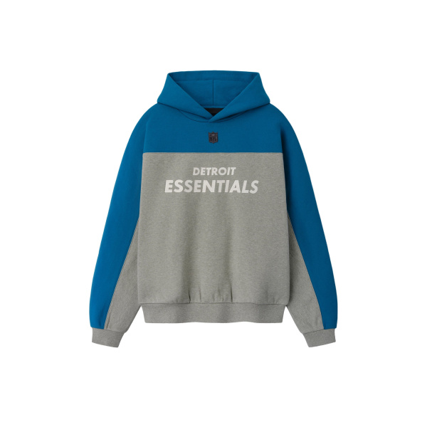 Fear of God Essentials Lions 90s Relaxed Hoodie in Concrete Heather | Coveti