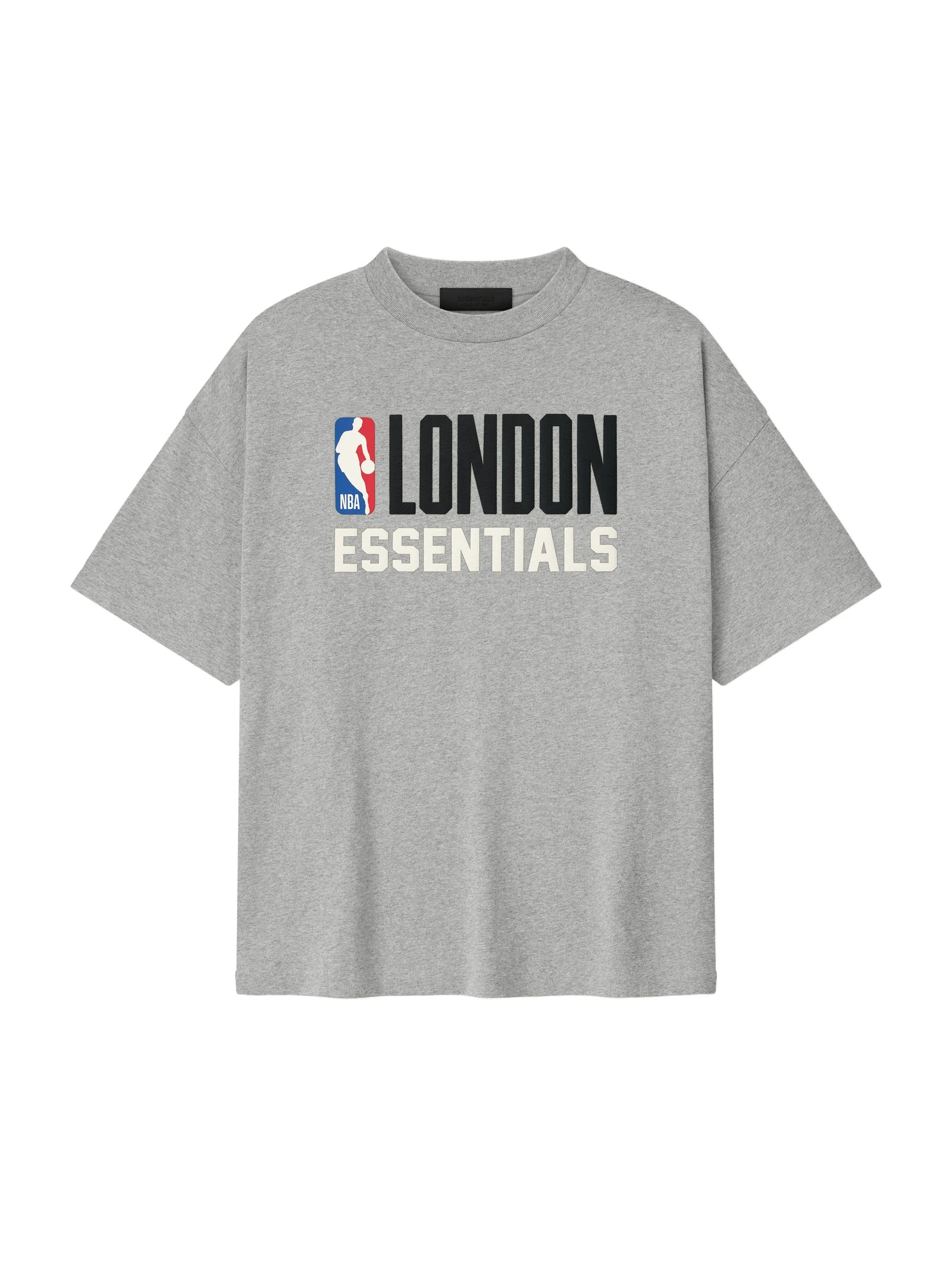 Fear of God Essentials London 90s Fit Tee in Concrete Heather Fear of God Essentials London 90s Fit Tee in Concrete Heather | Coveti