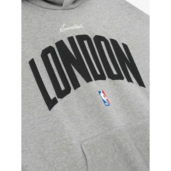 Fear of God Essentials London 90s Hoodie in Concrete Heather | Sweatshirts | Coveti