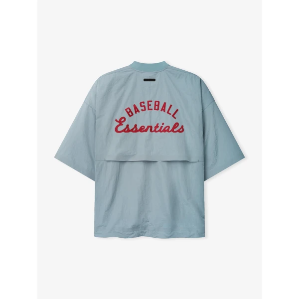 Fear of God Essentials MLB 3/4 Sleeve Pullover in Stone Blue | Sweatshirts | Coveti