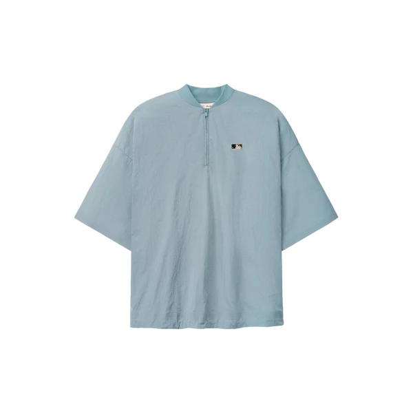 Fear of God Essentials MLB 3/4 Sleeve Pullover in Stone Blue | Coveti
