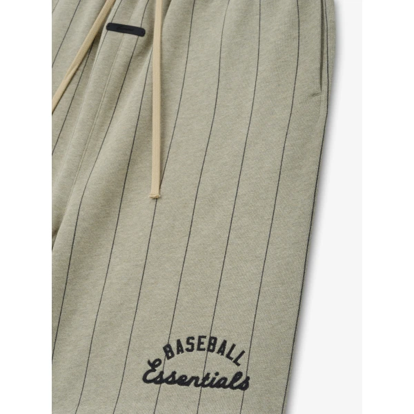 Fear of God Essentials MLB 90s Sweatshort in Seal Heather with Black Pinstripes | Shorts | Coveti