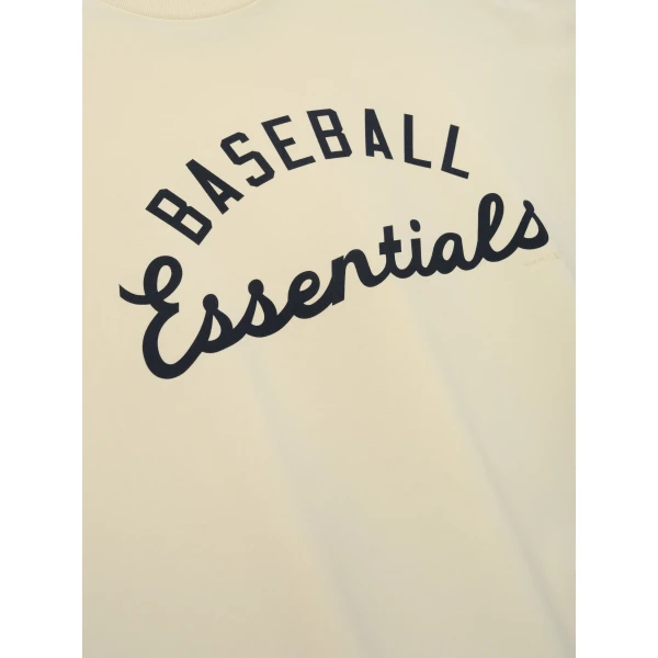 Fear of God Essentials MLB Boxy Long Sleeve Tee in Oat | T-shirts & vests | Coveti