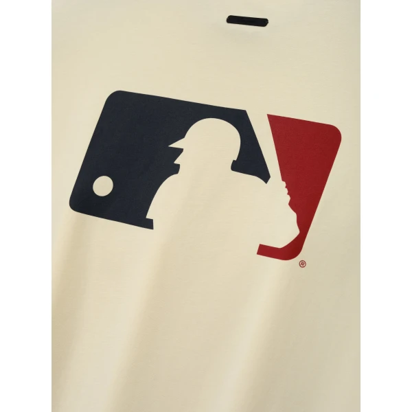 Fear of God Essentials MLB Boxy Long Sleeve Tee in Oat | T-shirts & vests | Coveti