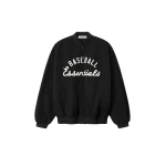 Fear of God Essentials MLB Full Zip Bomber in Black | Coveti