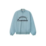 Fear of God Essentials MLB Full Zip Bomber in Stone Blue | Coveti