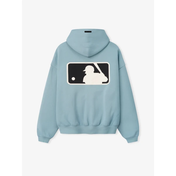 Fear of God Essentials MLB Full Zip Sport Hoodie in Stone Blue | Sweatshirts | Coveti