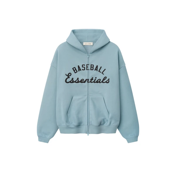 Essentials MLB Full Zip Sport Hoodie in Stone Blue