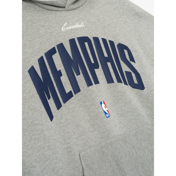Fear of God Essentials Memphis Grizzlies 90s Hoodie in Concrete Heather | Sweatshirts | Coveti