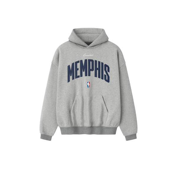 Fear of God Essentials Memphis Grizzlies 90s Hoodie in Concrete Heather | Coveti