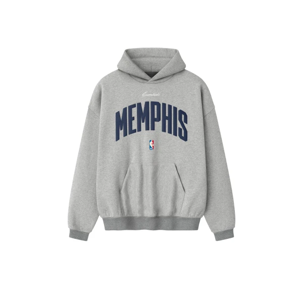 Fear of God Essentials Memphis Grizzlies 90s Hoodie in Concrete Heather | Coveti