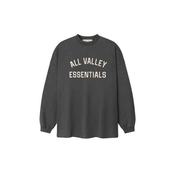 Fear of God Essentials Merch Long Sleeve Tee in Iron Grey | Coveti