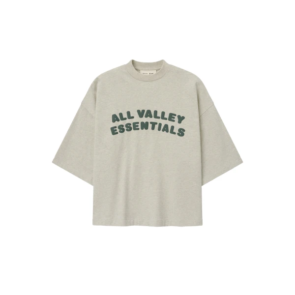 Essentials Merch Tee Boxy Fit in Vanilla Heather