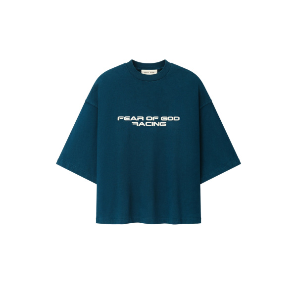Fear of God Essentials Merch Tee in Washed Night Sea | Coveti
