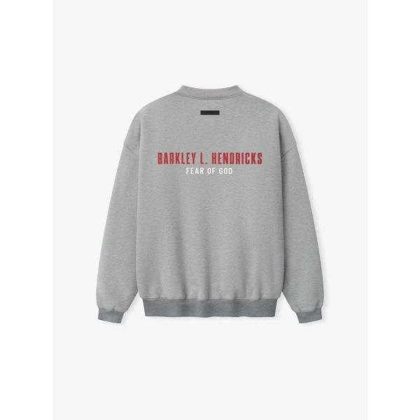 Fear of God Essentials NBA x Barkley Hendricks 90s Crewneck in Concrete Heather | Sweatshirts | Coveti