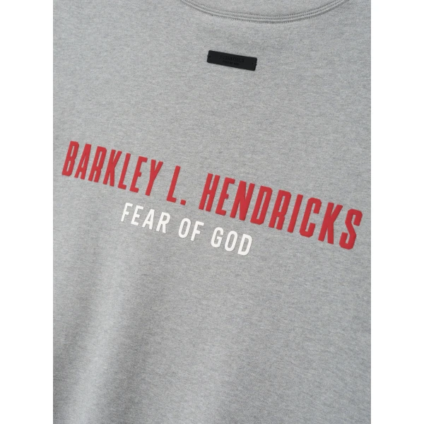 Fear of God Essentials NBA x Barkley Hendricks 90s Crewneck in Concrete Heather | Sweatshirts | Coveti