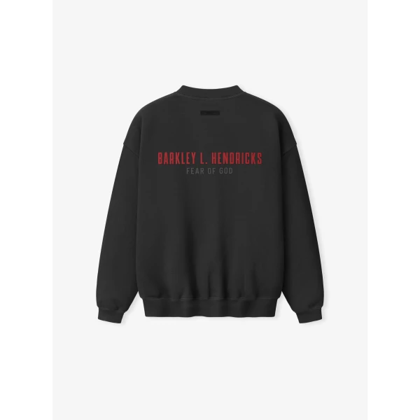 Fear of God Essentials NBA x Barkley Hendricks 90s Crewneck in Faded Black | Sweatshirts | Coveti