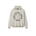 Fear of God Essentials NBA x Barkley Hendricks 90s Hoodie in Heather Stone with and Heather Rib | Coveti