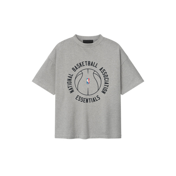 Fear of God Essentials NBA x Barkley Hendricks 90s Tee in Concrete Heather | Coveti