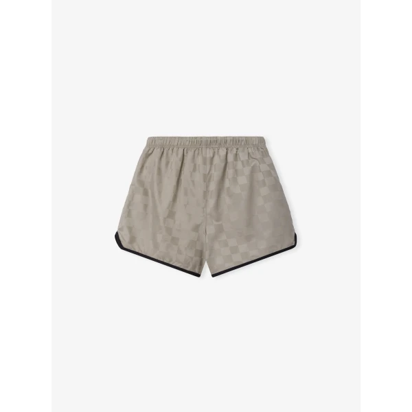 Fear of God Essentials Nylon Checkered Gym Short in Seal | Shorts | Coveti