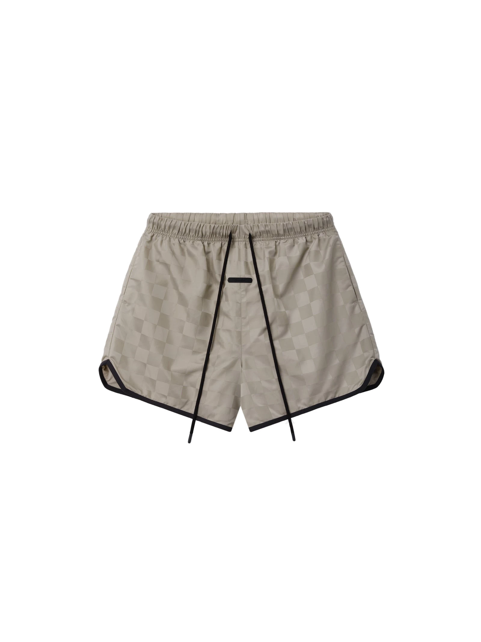 Fear of God Essentials Nylon Checkered Gym Short in Seal Fear of God Essentials Nylon Checkered Gym Short in Seal | Coveti
