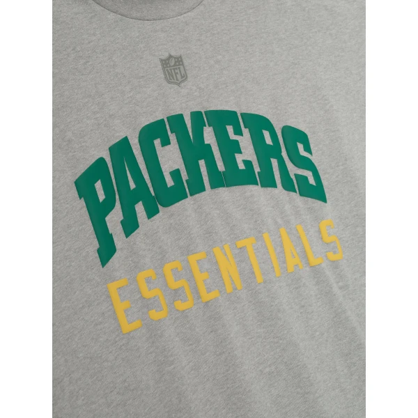 Fear of God Essentials Packers 90s 3/4 Sleeve Football Tee in Concrete Heather | T-shirts & vests | Coveti