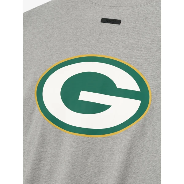 Fear of God Essentials Packers 90s 3/4 Sleeve Football Tee in Concrete Heather | T-shirts & vests | Coveti