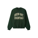 Fear of God Essentials Packers 90s Relaxed Crewneck in Forest | Coveti