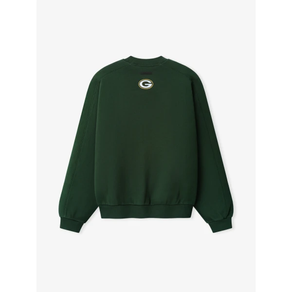 Fear of God Essentials Packers 90s Relaxed Crewneck in Forest | Sweatshirts | Coveti