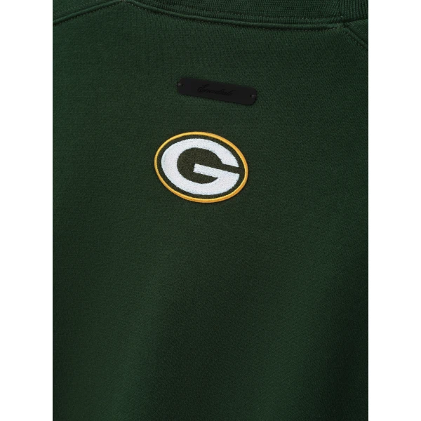 Fear of God Essentials Packers 90s Relaxed Crewneck in Forest | Sweatshirts | Coveti
