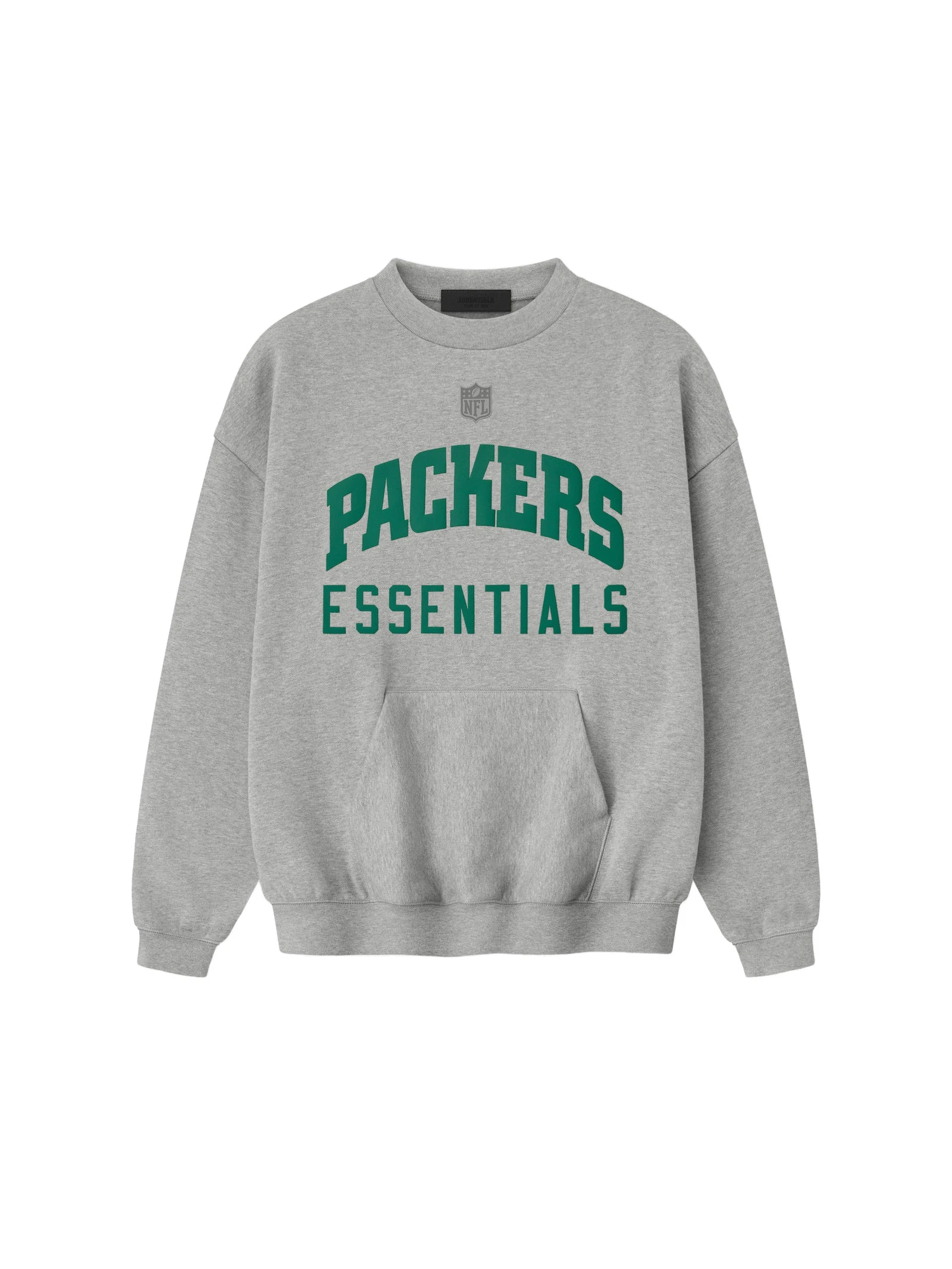 Fear of God Essentials Packers Sport Crewneck in Concrete Heather Fear of God Essentials Packers Sport Crewneck in Concrete Heather | Coveti