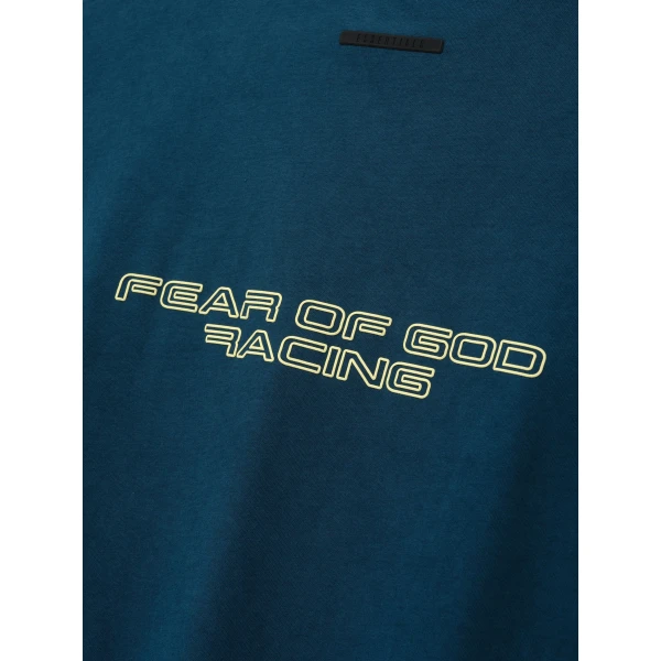 Fear of God Essentials Panelled Modern Long Sleeve Tee in Washed Night Sea | T-shirts & vests | Coveti