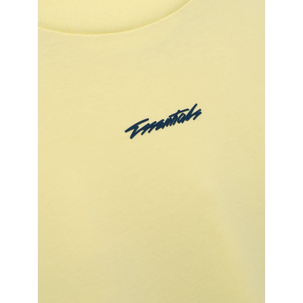 Fear of God Essentials Panelled Modern Long Sleeve Tee in Washed Sulphur | T-shirts & vests | Coveti