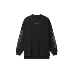Fear of God Essentials Panelled Modern Long Sleeve Tee in Washed Vintage Black | Coveti