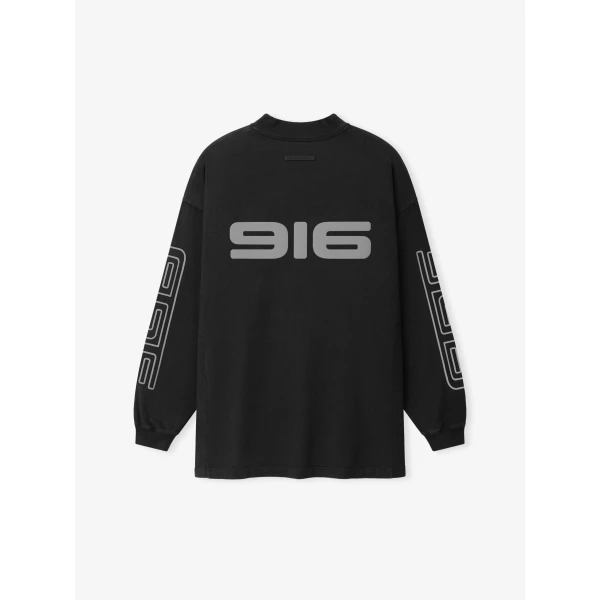 Fear of God Essentials Panelled Modern Long Sleeve Tee in Washed Vintage Black | T-shirts & vests | Coveti