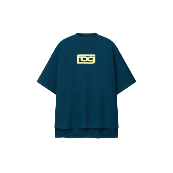 Fear of God Essentials Panelled Modern Tee in Washed Night Sea | Coveti