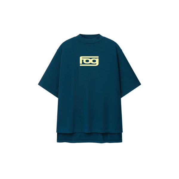 Fear of God Essentials Panelled Modern Tee in Washed Night Sea | Coveti