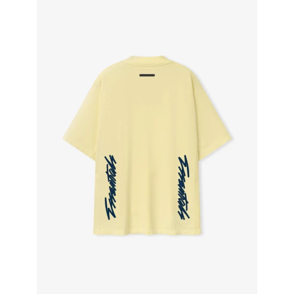 Fear of God Essentials Panelled Modern Tee in Washed Sulphur | T-shirts & vests | Coveti