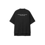 Fear of God Essentials Panelled Modern Tee in Washed Vintage Black | Coveti
